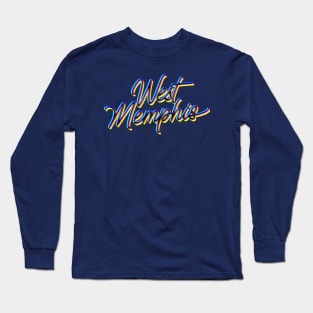 West Memphis -3-D Script Long Sleeve T-Shirt